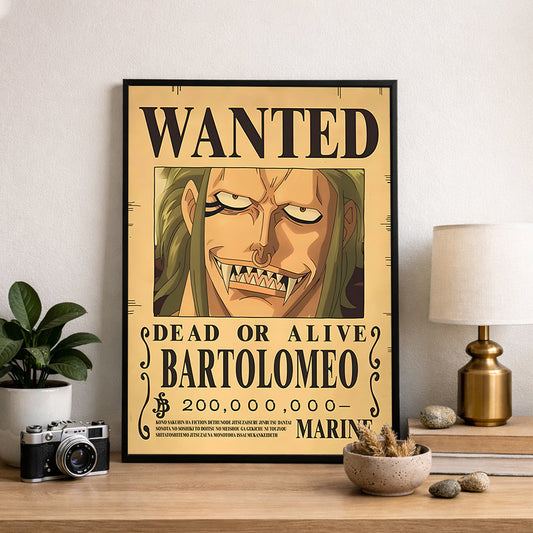 Bartholomeo Wanted Poster  - Anime