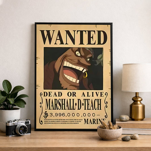Blackbeard Wanted Poster  - Anime