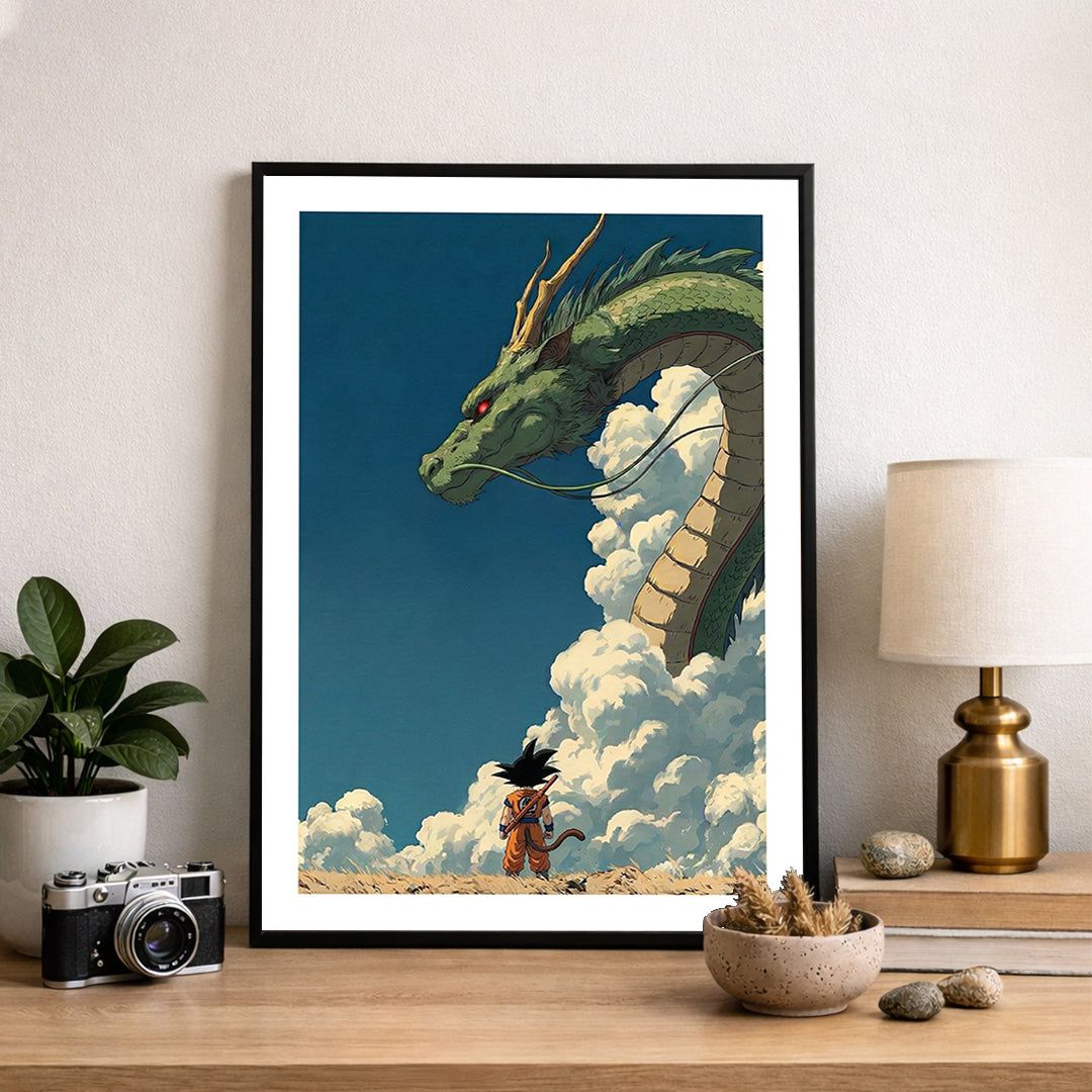 Goku and Shenron - Anime