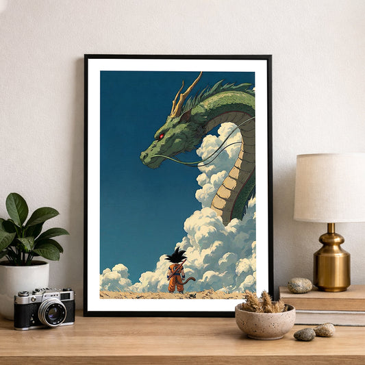 Goku and Shenron - Anime