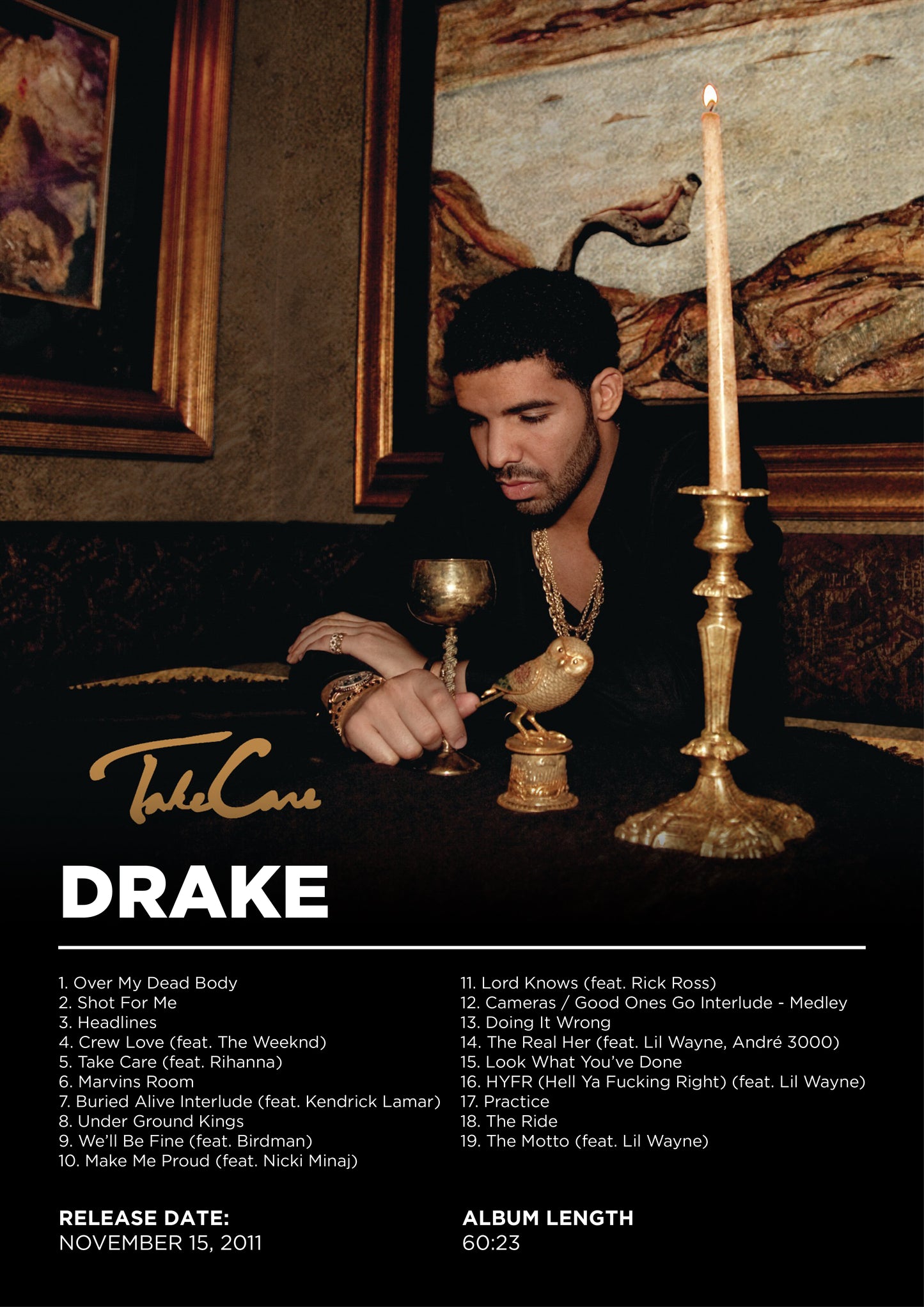 Drake Take Care - Album Cover