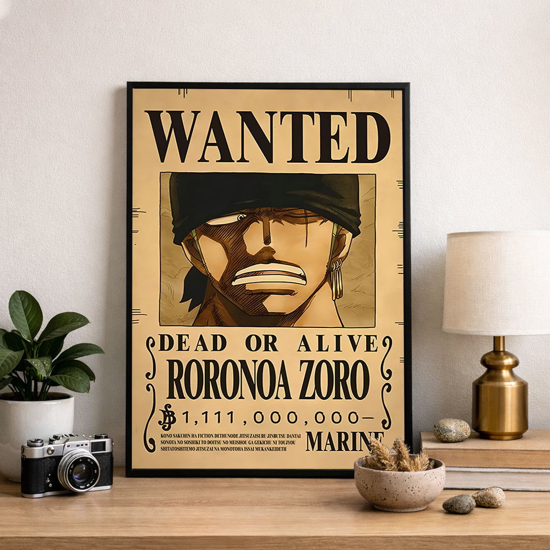 Zoro Wanted Poster  - Anime